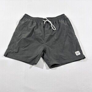 Spicy Tuna Swim Trunks Shorts Mens 5" Pockets Poly Blend Stretch Gray Sz S